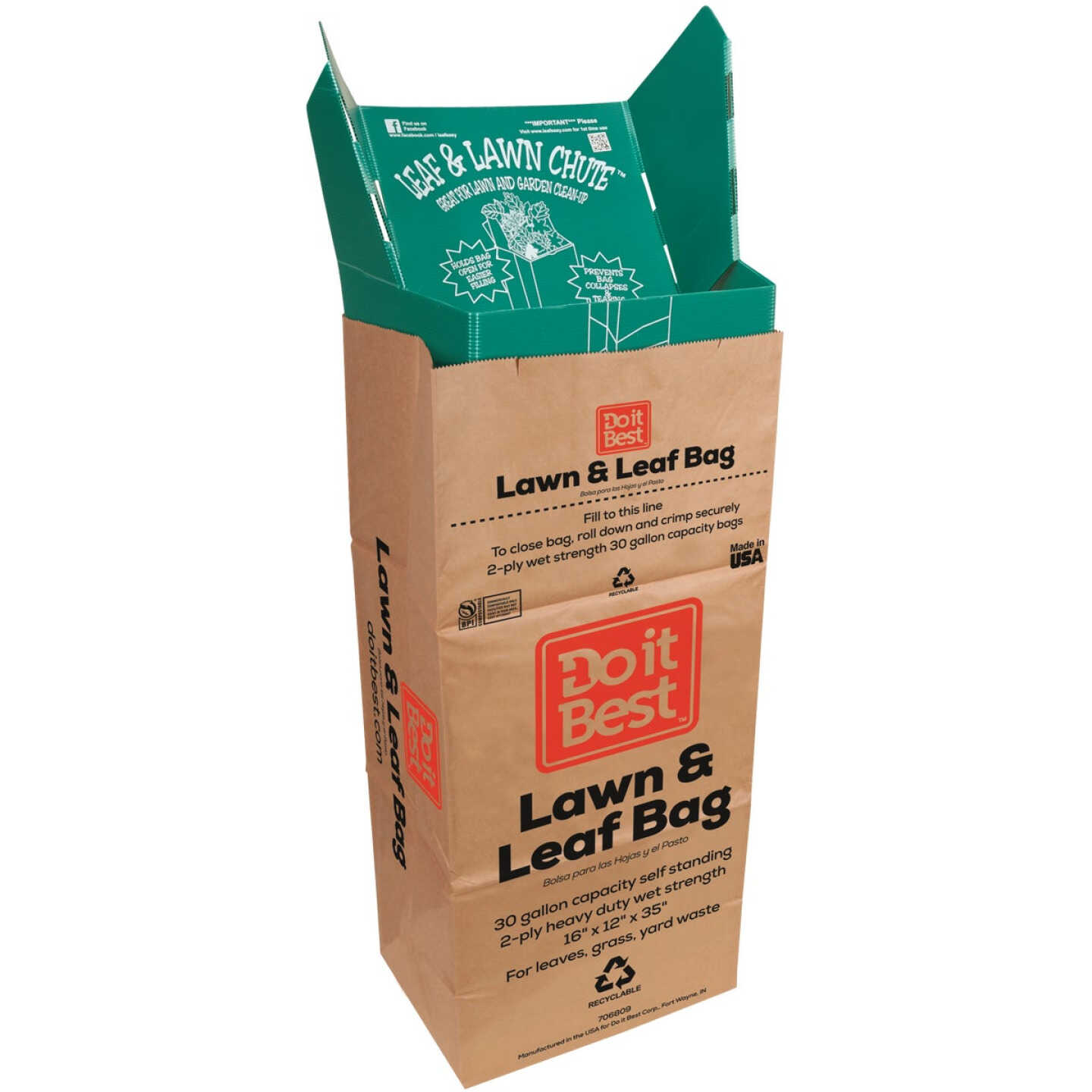 Giant Lawn & Leaf Recyclable 2-Ply Heavy Duty Bags 30 Gallon - 5